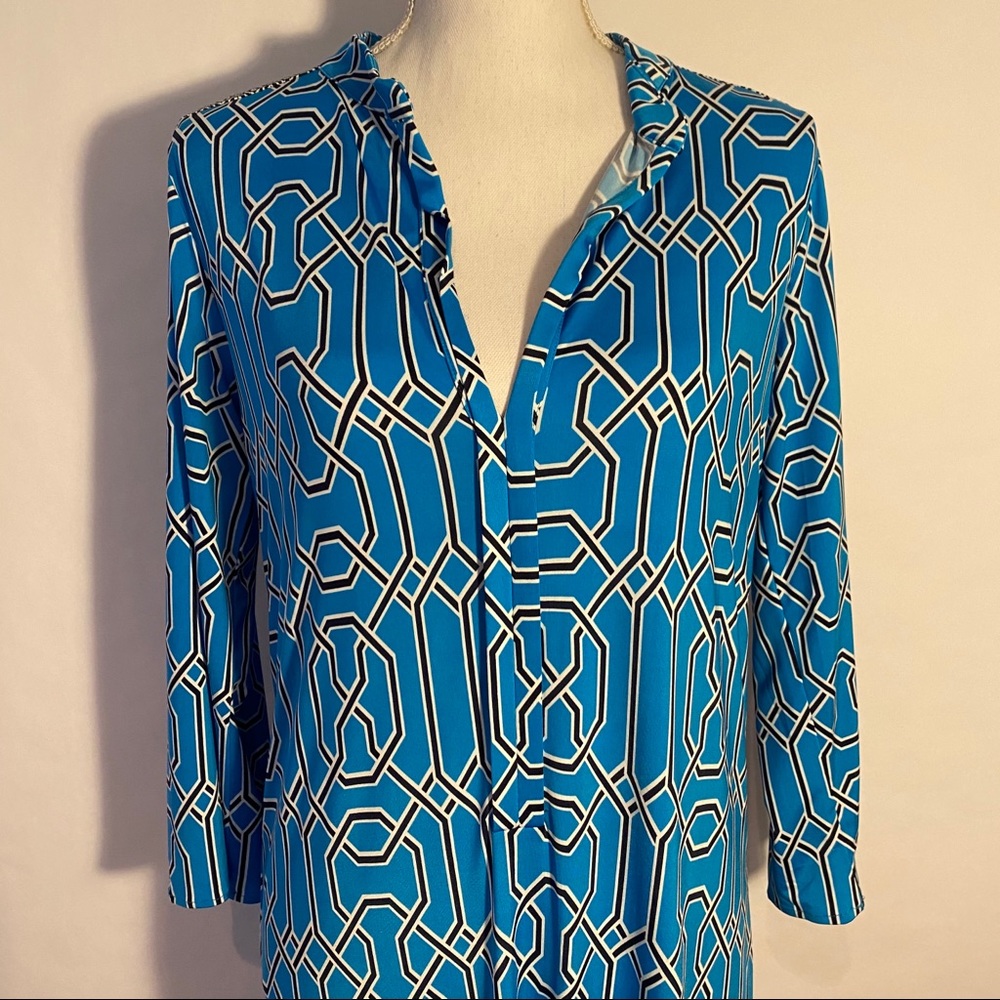 T-Bags Los Angeles Blue Long Sleeve Maxi Dress